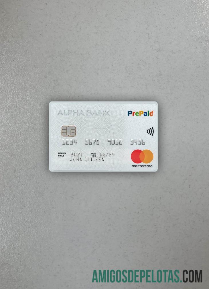 Grécia Alpha Bank Mastercard VERSÃO 2 Photolook Front exemplo real